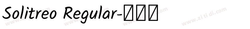 Solitreo Regular字体转换 Solitreo Regular字体转换